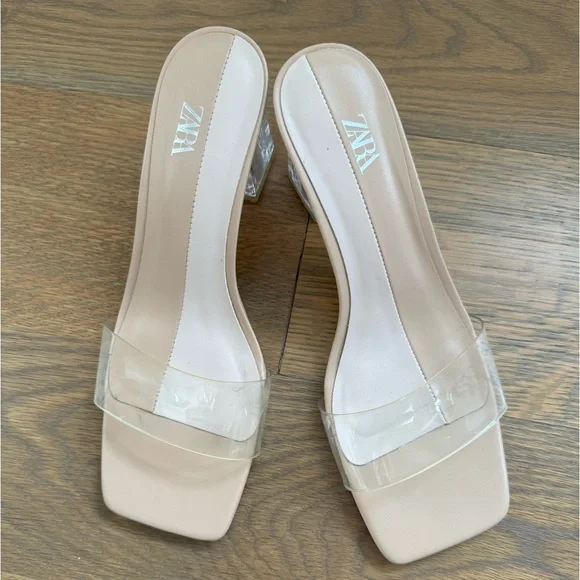 Zara Clear Open toe Sandals - Picture 1 of 3
